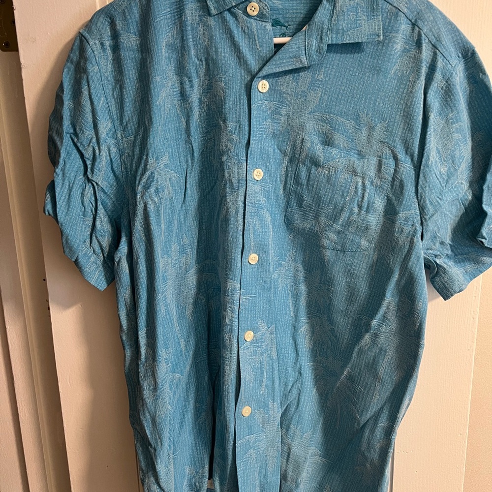 Blue Short Sleeve Men's Shirt